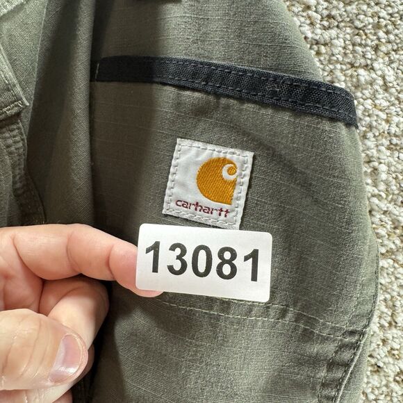 Carhartt Pants Mens 40x30 Green IRR Rip Stop Double Knee Cargo Pockets Cotton - Picture 10 of 10